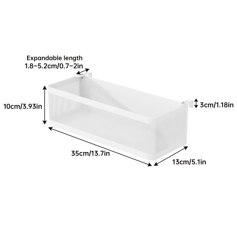 Verstelbare Metalen Opbergmand met Haken - Handige Oplossing voor Organisatie