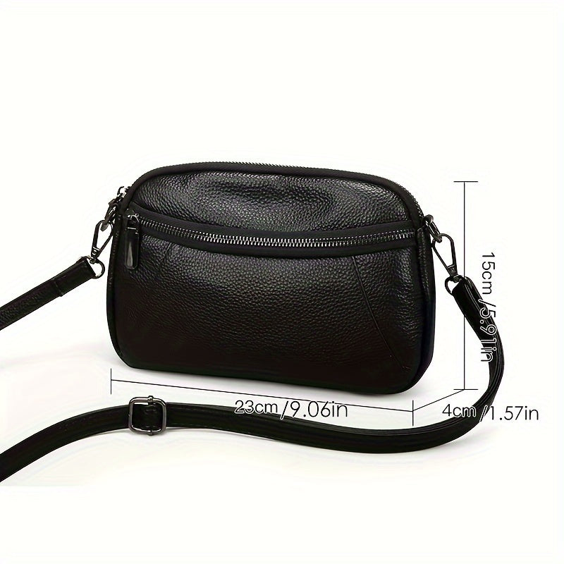 Classic Chic Leren Crossbody – Tijdloos en Functioneel