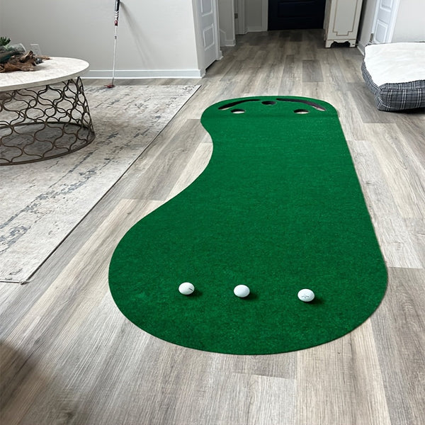 Draagbare Golf Putting Mat 91×274 cm | Indoor & Outdoor Puttingmat | Dual-Color Ontwerp met Viltstructuur