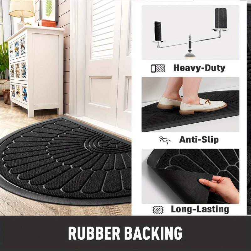 Duurzame Rubber Deurmat - Halfrond Ontwerp voor Buiten en Binnen