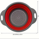 Opvouwbare Siliconen Vergiet Set – Perfect voor Pasta, Groenten en Fruit