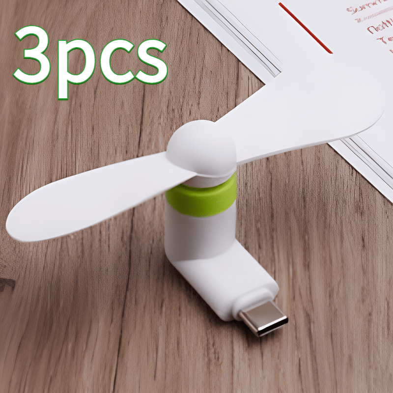 Mini Draagbare Telefoon Ventilators – Type-C Connector met Verstelbare Hoek