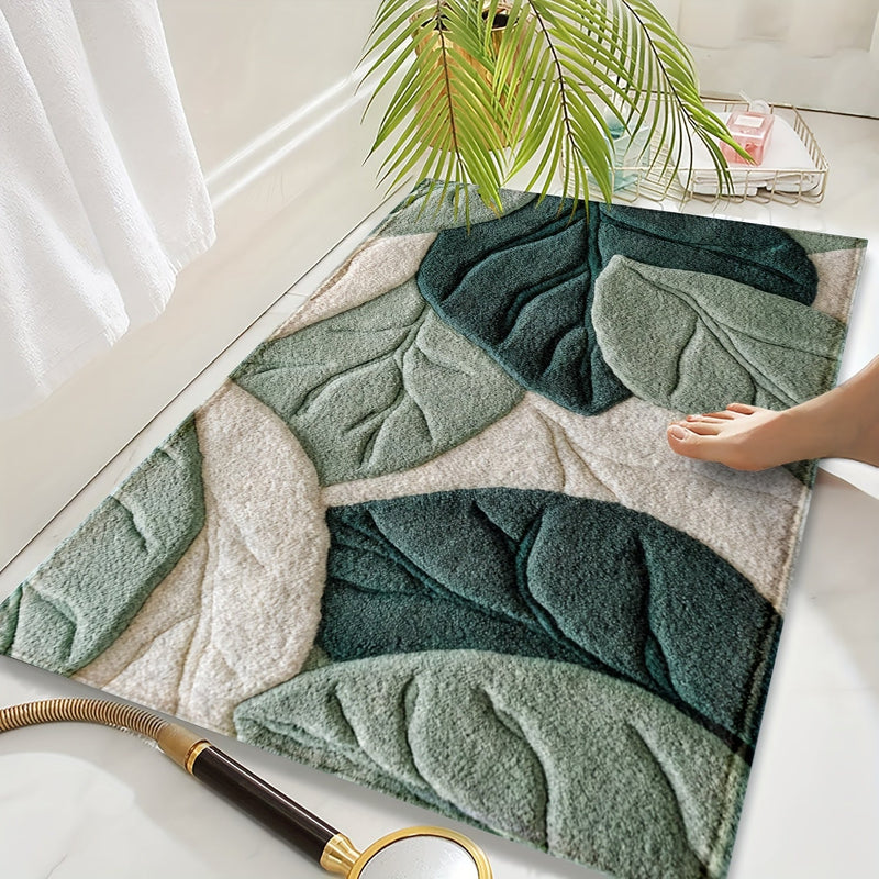 Bladeren Badmat – Absorberend, Pluche en Comfortabel voor de Badkamer