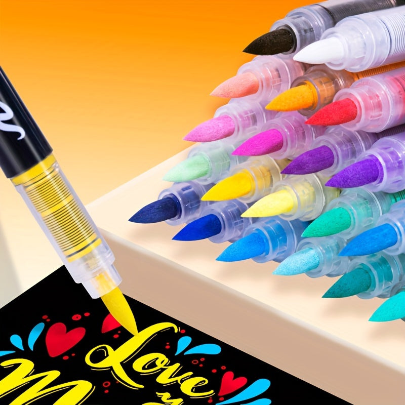 72 Kleuren Acrylverf Markers – Perfect voor Creatief Schilderen op Diverse Oppervlakken