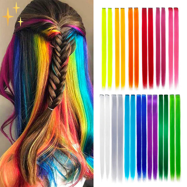 Clip-in Regenboog Haarextensions – Ruby