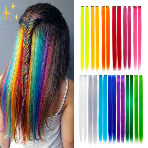 Clip-in Regenboog Haarextensions – Ruby