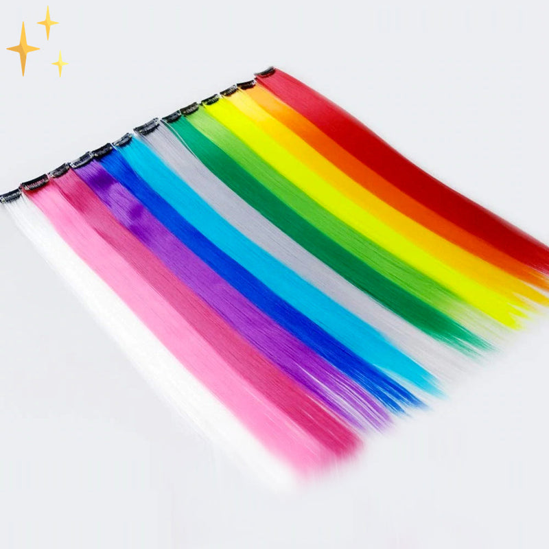 Clip-in Regenboog Haarextensions – Ruby