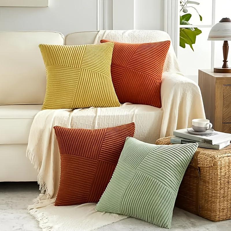 2-delige Bohemian Stijl Corduroy Kussenhoezen – Zacht en Stijlvol voor Sofa en Bed
