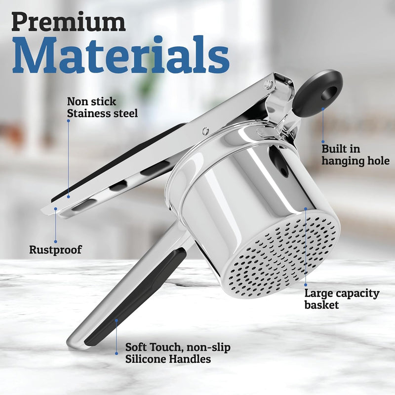 Perfecte Aardappelpuree: Zware RVS Aardappelstamper