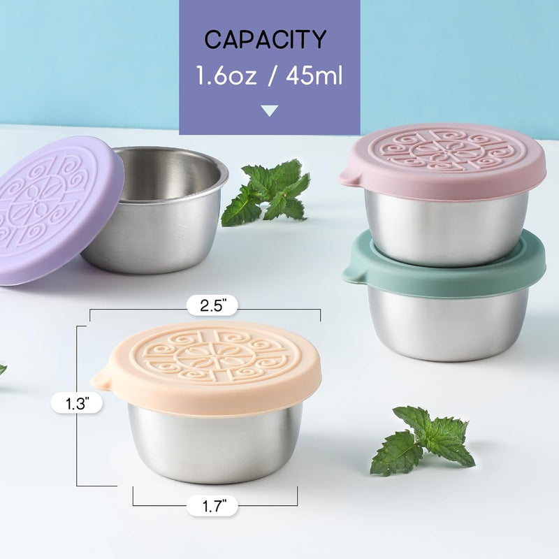 Lekkende Saucenbekers van RVS (6 stuks) – FlavorPods