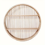 Handgemaakte Bamboe Wandplank - Uniek Rond Ontwerp voor Stijlvolle Opslag