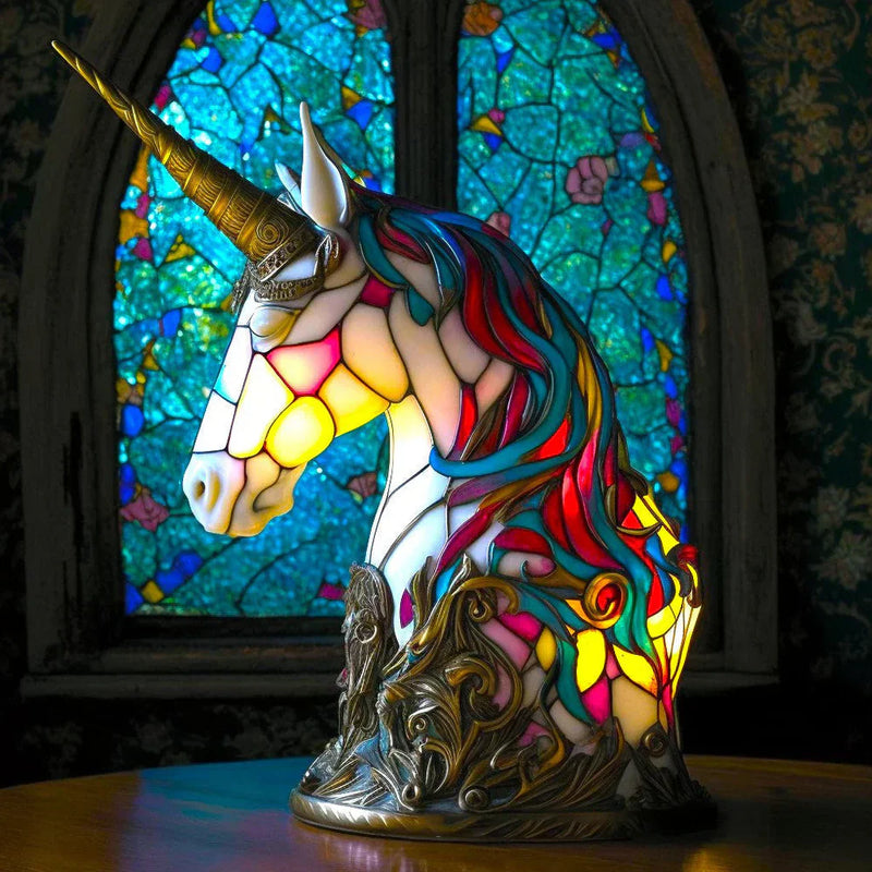 Artistieke Glasmozaïek Dierenlamp – Kleur en Sfeer in Huis