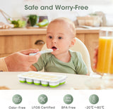 Stapelhbare siliconen ijsblokjesvormen met opbergdoos