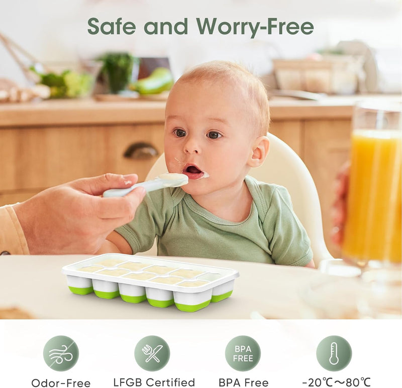 Stapelhbare siliconen ijsblokjesvormen met opbergdoos