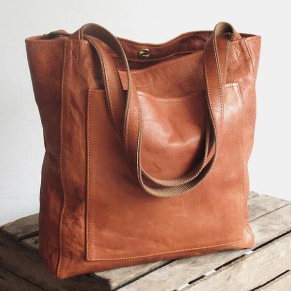 Elegante Leren Tas met Luxe en Vlekbestendige Binnenkant