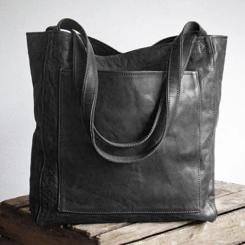 Elegante Leren Tas met Luxe en Vlekbestendige Binnenkant