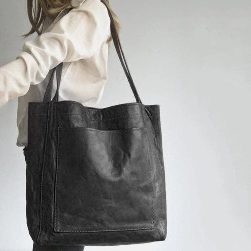 Elegante Leren Tas met Luxe en Vlekbestendige Binnenkant
