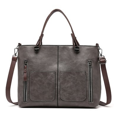 Elegante Vintagestijl Leren Schoudertas Dames