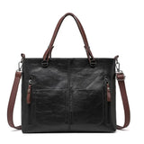Elegante Vintagestijl Leren Schoudertas Dames