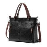 Elegante Vintagestijl Leren Schoudertas Dames