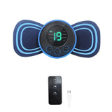 Draagbare Elektrische Mini-Halsmassager met Pad & Afstandsbediening | Slim Massageapparaat