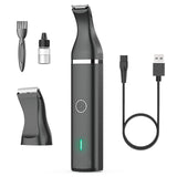 Huisdier Haartrimmer met Dubbele Bladen - Stille & Draadloze Verzorgingsgereedschap