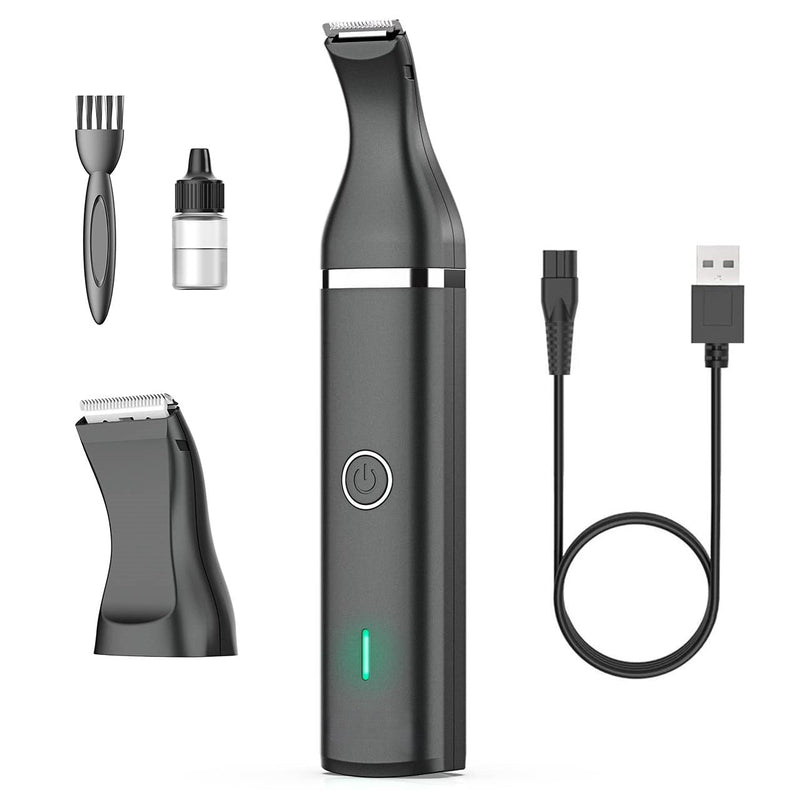 Huisdier Haartrimmer met Dubbele Bladen - Stille & Draadloze Verzorgingsgereedschap