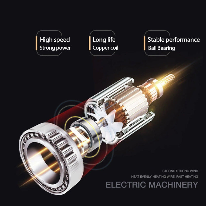 Professionele Föhn 2400W met koude en warme lucht - negatieve ionen - krachtige haardroger voor salonresultaten
