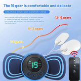 Draagbare Elektrische Mini-Halsmassager met Pad & Afstandsbediening | Slim Massageapparaat