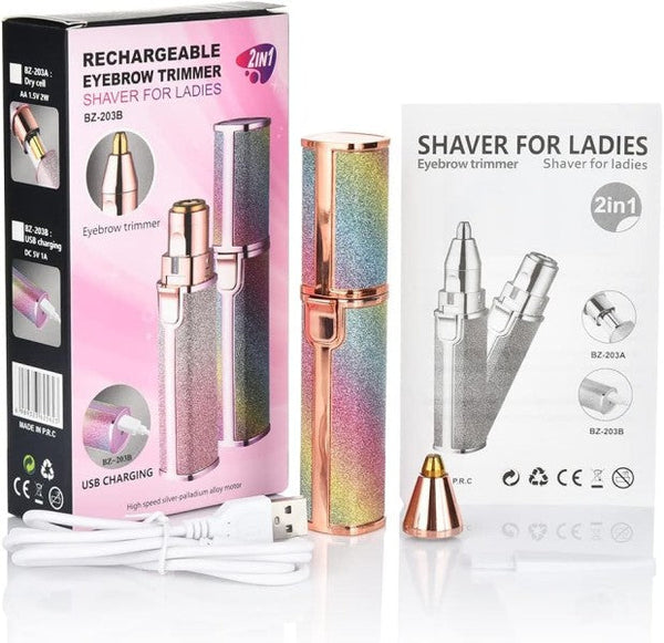 2-in-1 Herbruikbare Gezichts- & Oogbrow Epilator – Silvara