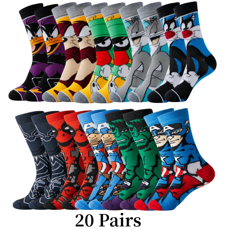 Cartoon Sokken Set - Comfort en Stijl met Jouw Favoriete Personages