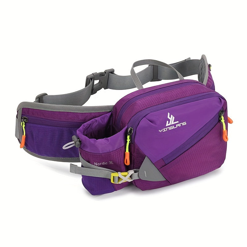 Veelzijdige Hardloop Heuptas met Waterfleshouder – Duurzaam Nylon met Ritssluitingen voor Wandelen en Marathons