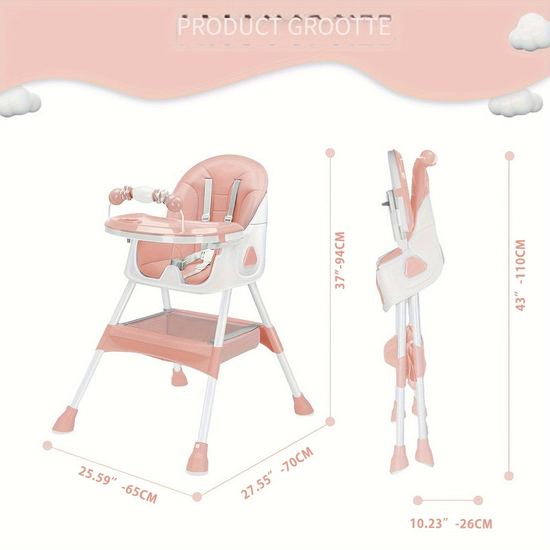 FlexiGrow Peuter Hoogstoel – Verstelbaar & Multifunctioneel