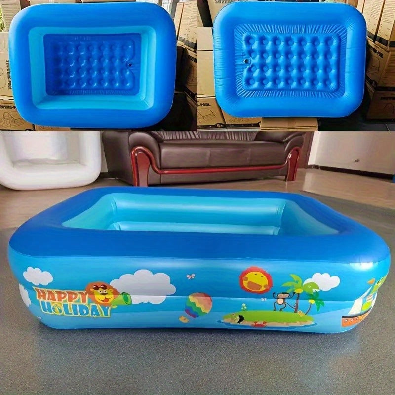 Ocean Splash Opblaasbare Kinderzwembad – Dikke PVC voor Tuinplezier