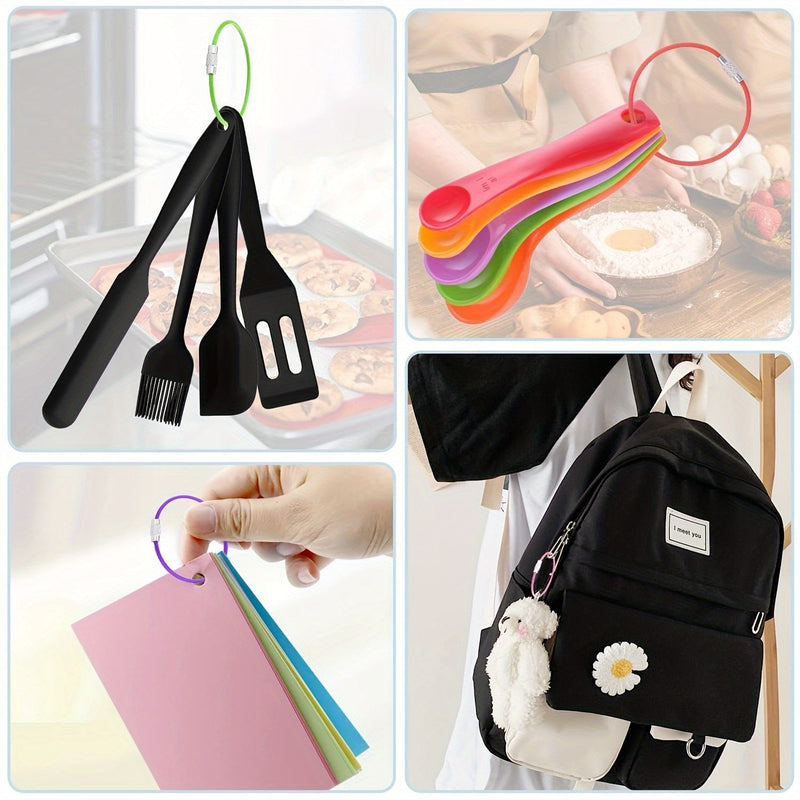 Stalen Kabel Keychains Set – Duurzame Sleutelhangers voor Reizen en Buitenactiviteiten