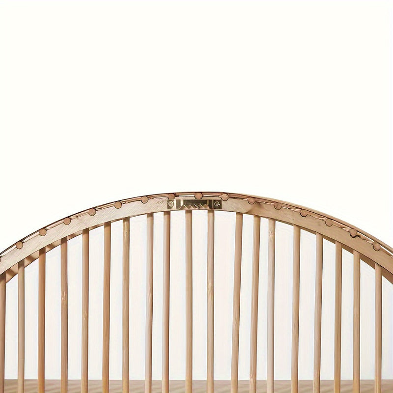 Handgemaakte Bamboe Wandplank - Uniek Rond Ontwerp voor Stijlvolle Opslag