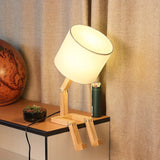 Moderne Houten Tafellamp – Flexibel Design en Sfeervolle Verlichting