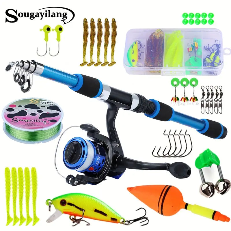 1,8m Telescopische Hengelset met Spinning Reel en Complete Accessoires