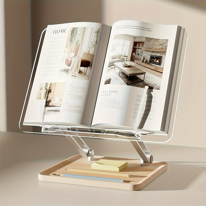 Ergonomische Acryl Leesstandaard – Verstelbaar en Stijlvol