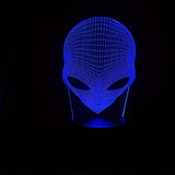 3D Alienhoofd LED Tafellamp met 7 Kleuren - Lunaris
