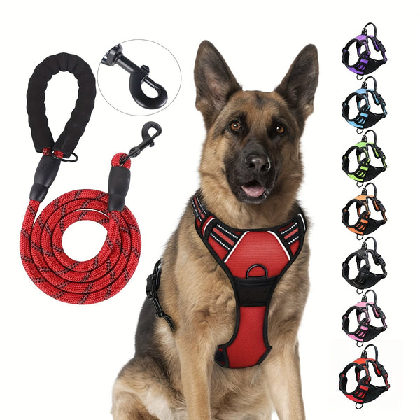 Reflecterend Hondenharnas met Leash Set - Verstelbaar en Veilig voor Wandelen en Training
