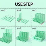 Desktop Document Organizer – 4 Compartimenten, Ruimtebesparend, Afneembaar en Geschikt voor Kantoorbenodigdheden