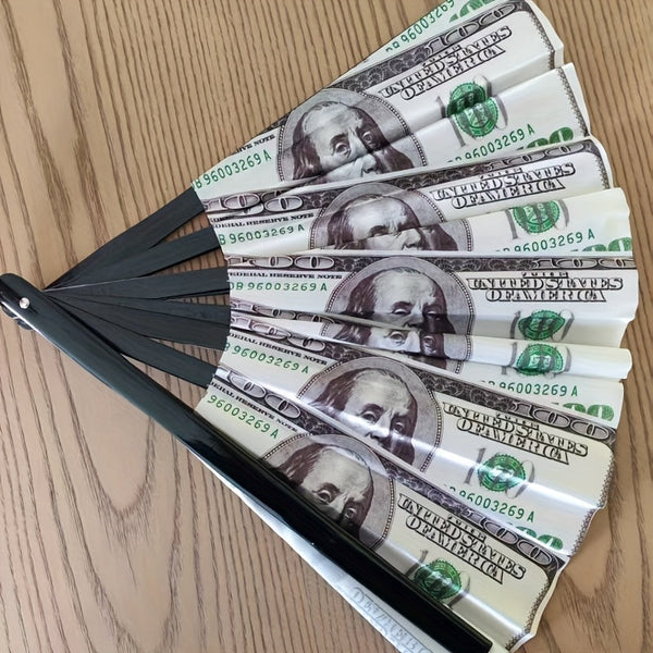 Grote Geld Print Vouwfan – Ideaal voor Festivals en Feesten
