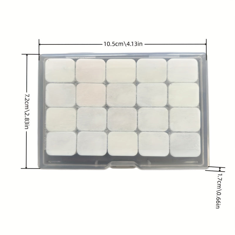 Pearl Waterverfverfset – 20 Kleuren in Vaste Vorm voor Schilderkunst en Kalligrafie