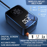 AirPump Pro - Draagbare Luchtcompressor met Digitale Display & LED Licht