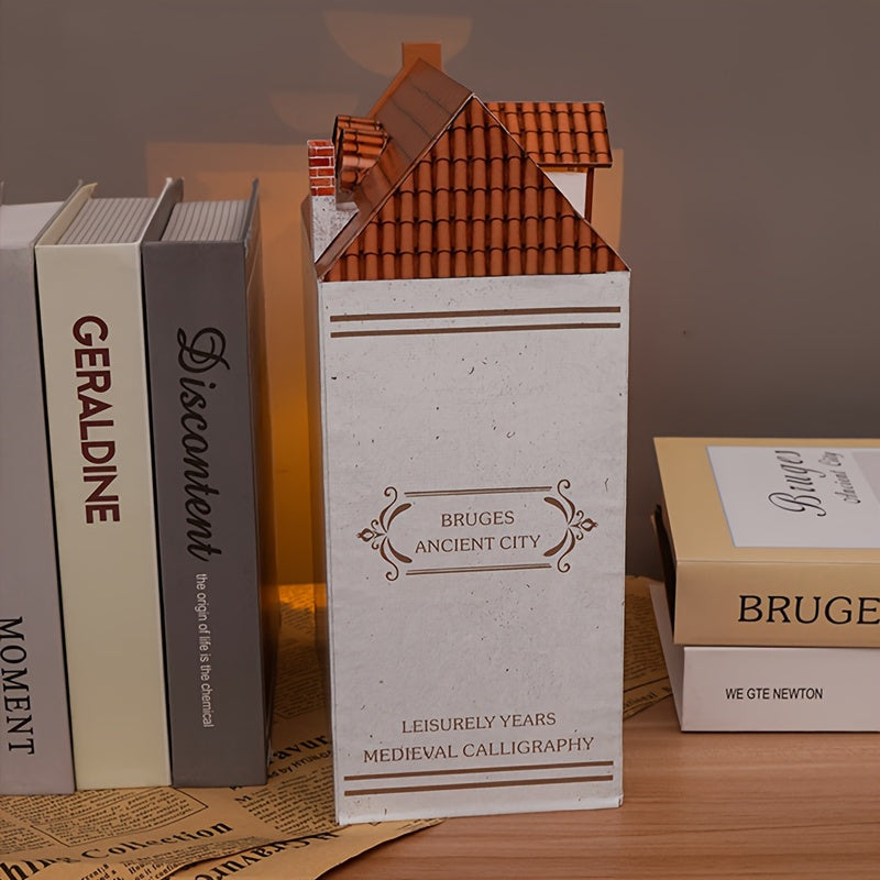 DIY Brugge Huis Boekenstandaard – 3D Houten Model van de Oude Stad