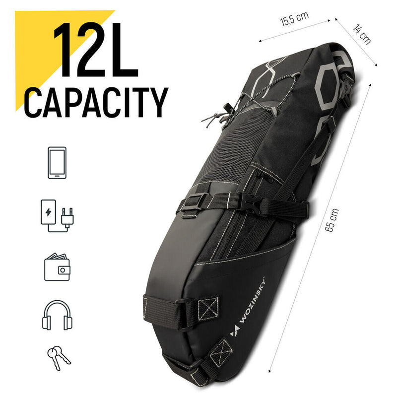 Waterdichte fietszak met groot volume – AquaTrail