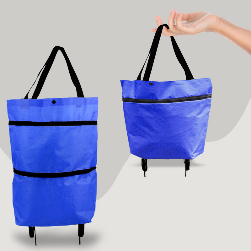 2-in-1 Omvormbare Boodschappentas met Wielen – CarryFlex