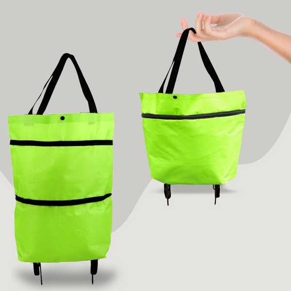 2-in-1 Omvormbare Boodschappentas met Wielen – CarryFlex