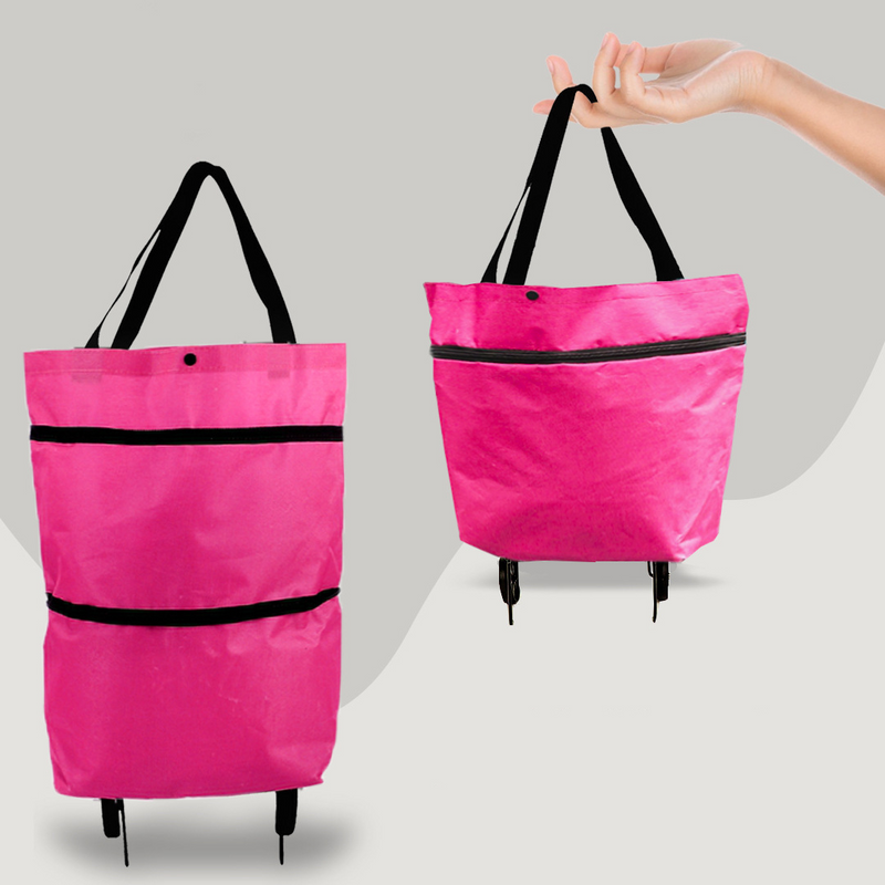 2-in-1 Omvormbare Boodschappentas met Wielen – CarryFlex